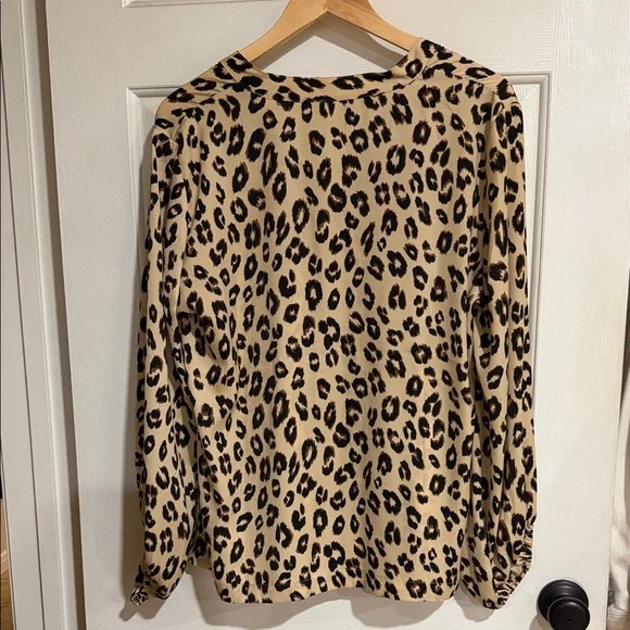 Chico's Tan and Black Animal Print Blouse - Picture 3 of 3